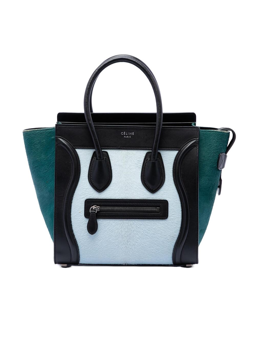 Celine Micro Tricolor Pony Hair Luggage #370779C88B